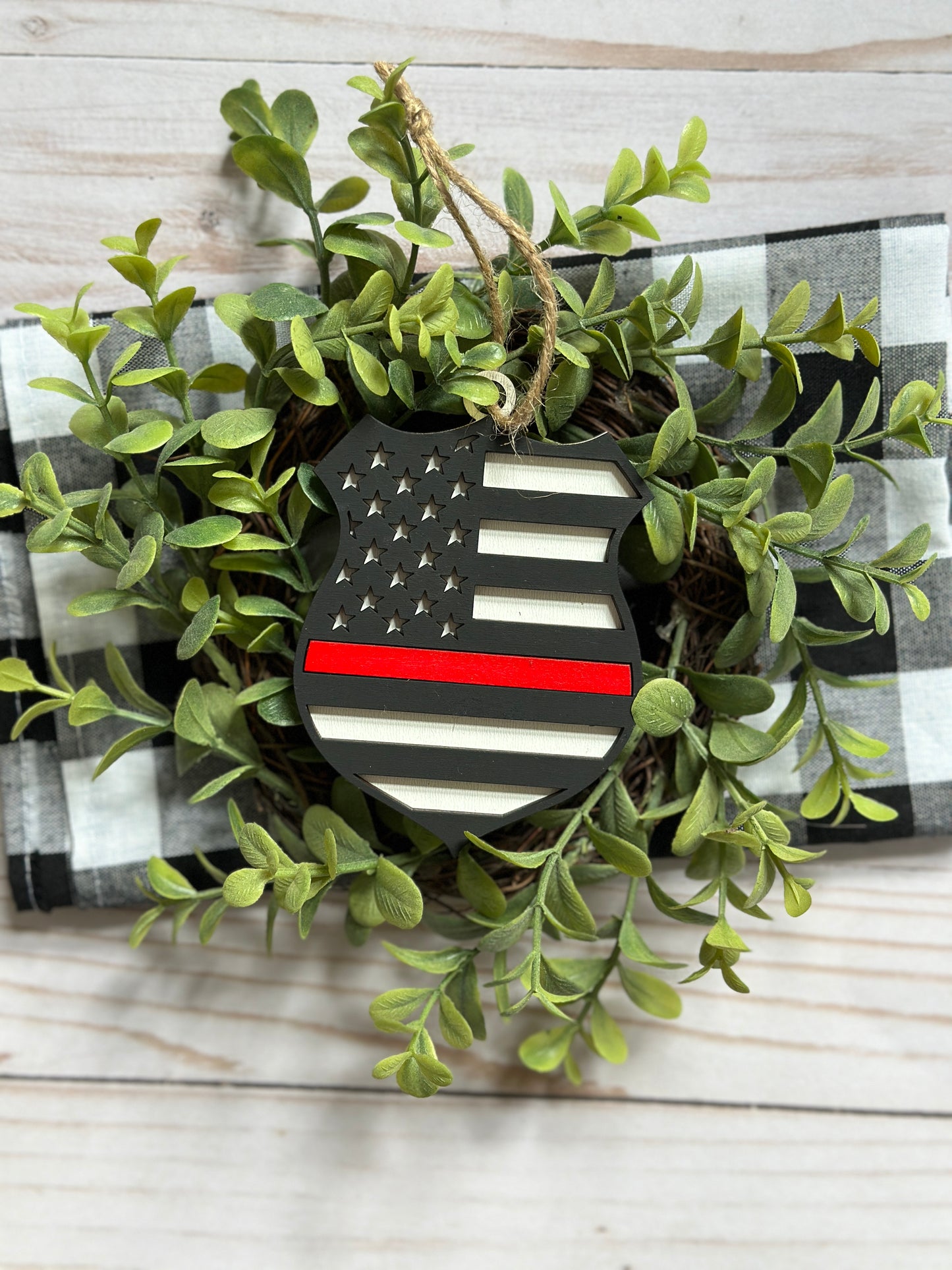 Firefighter Tribute Shield Ornament