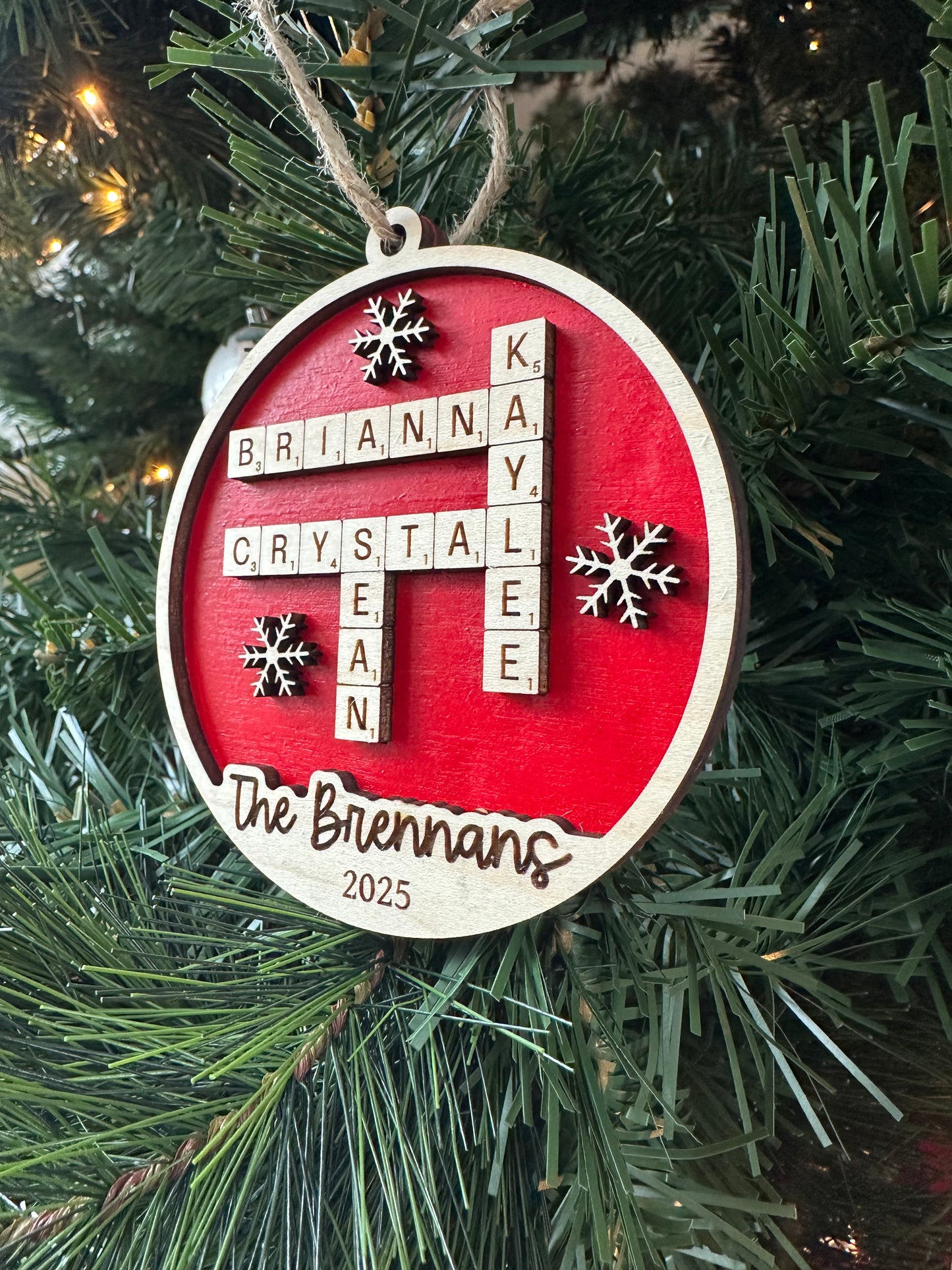 Family Scrabble Tile Ornament