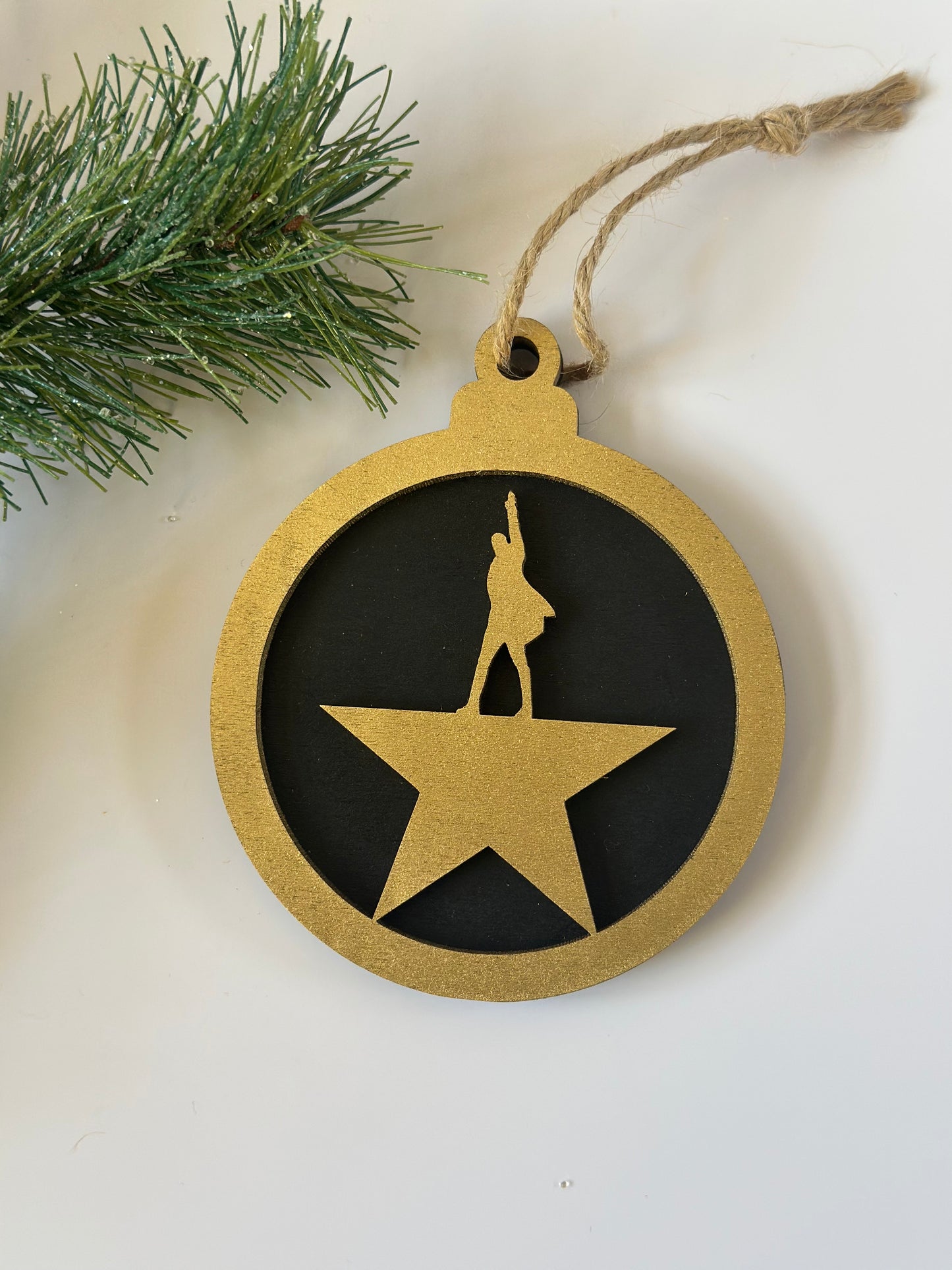 Gold Star Silhouette Ornament