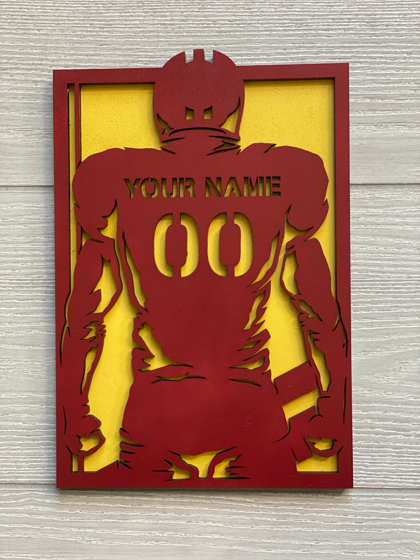 Male Football Plaque