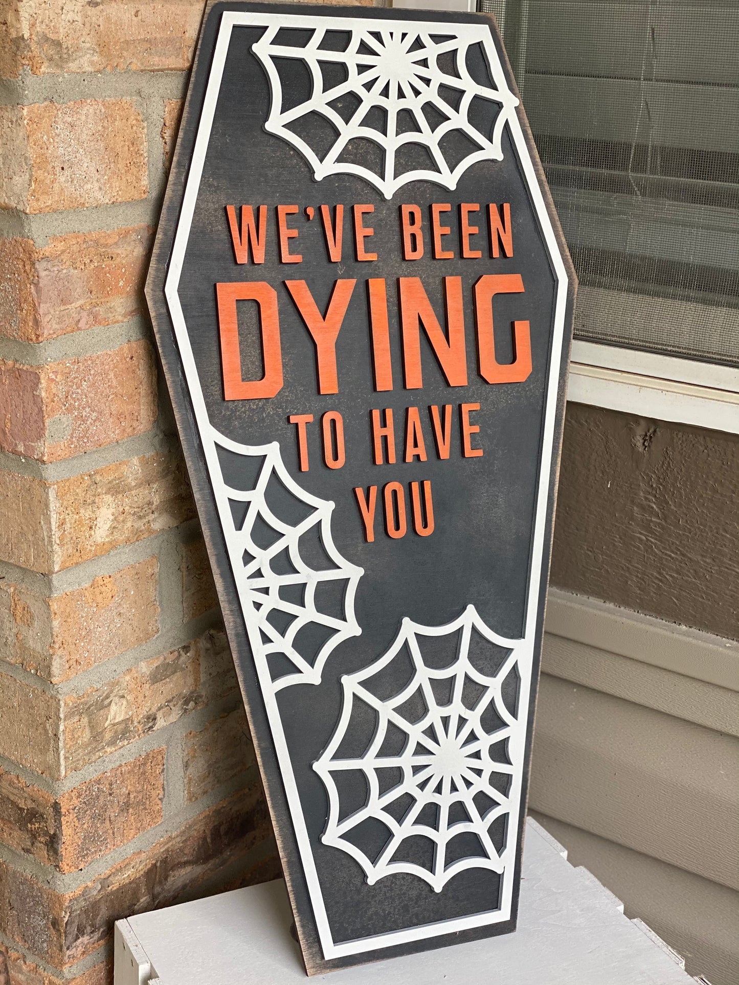 Coffin Halloween Sign