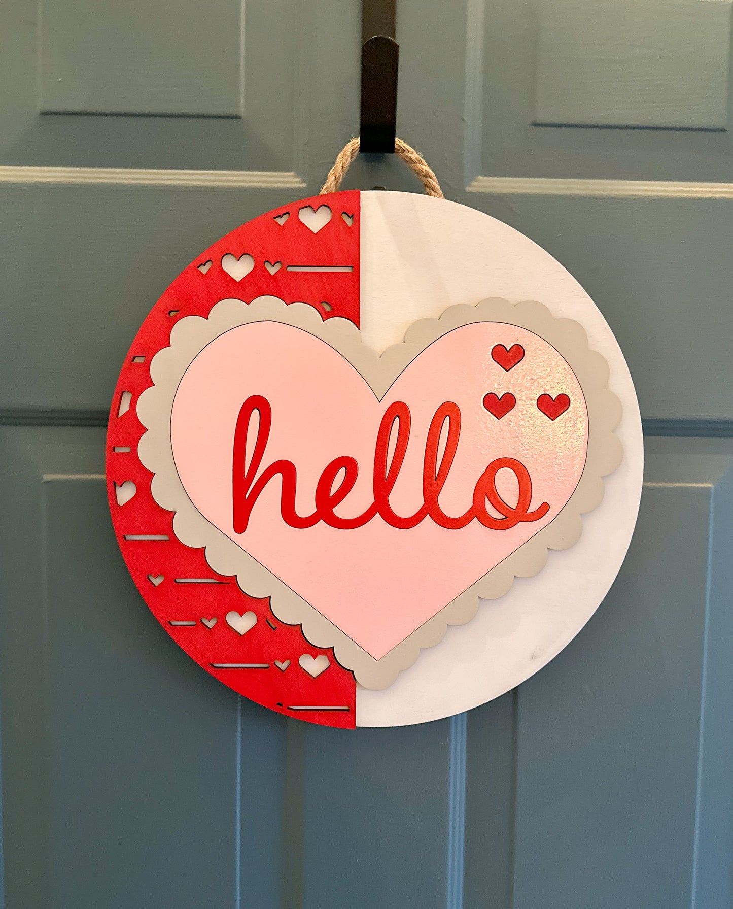 Hello Valentine Door Hanger