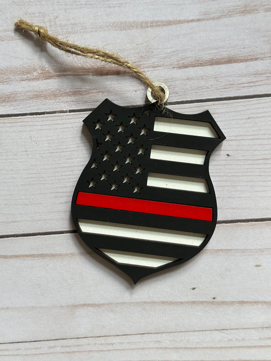 Firefighter Tribute Shield Ornament