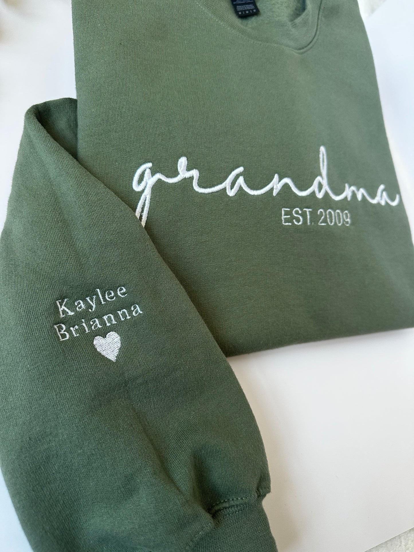 Personalized Grandma Sweatshirt | Custom Embroidered Gift