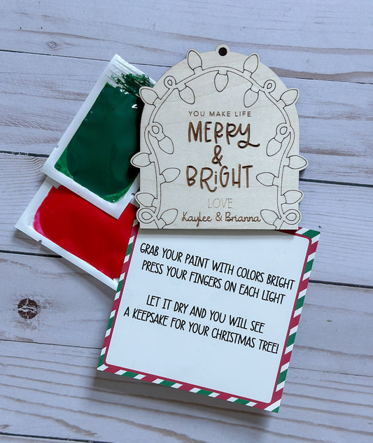 DIY Kids Fingerprint Ornament