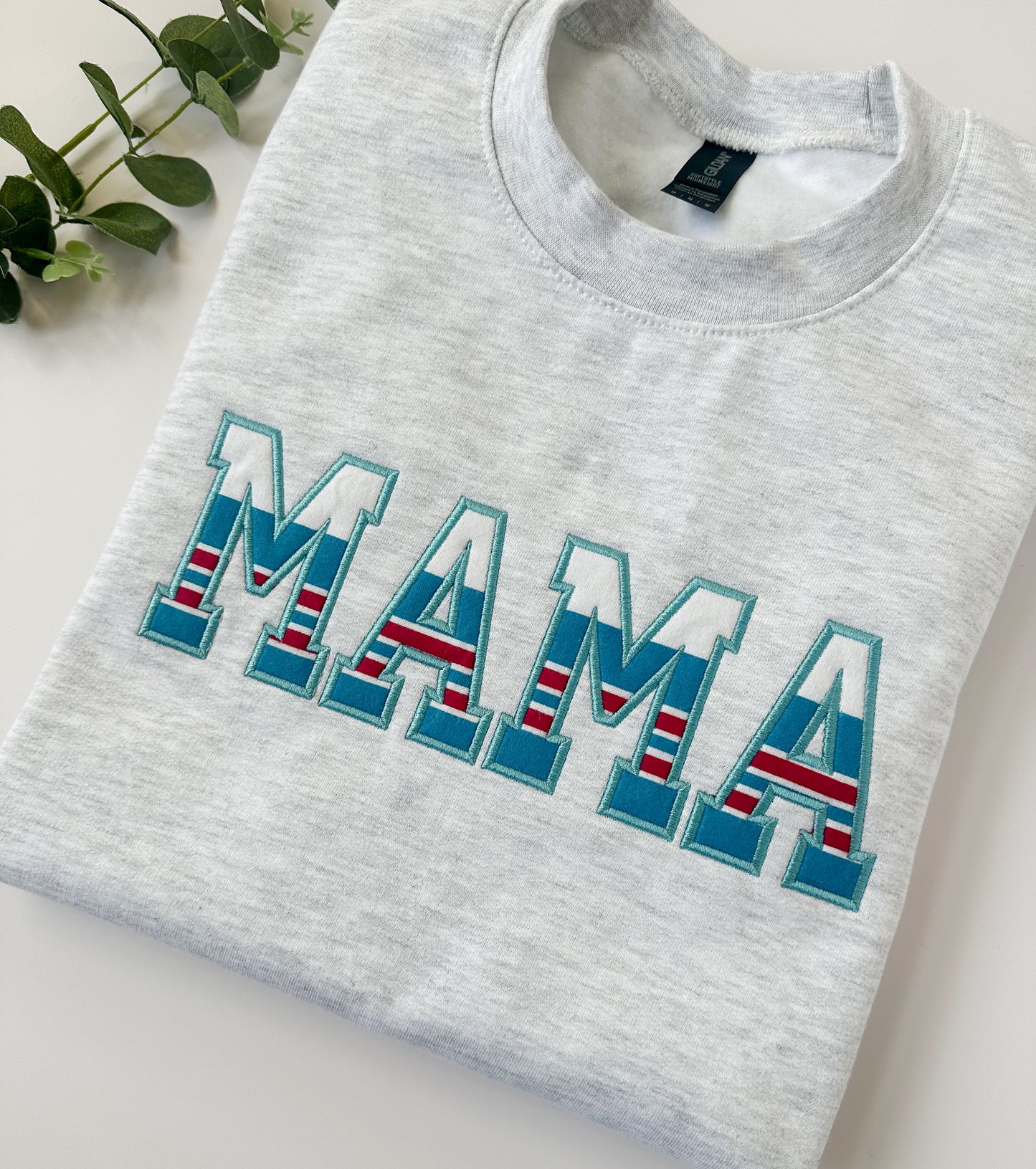Custom Embroidered MOM Hospital Blanket Sweatshirt
