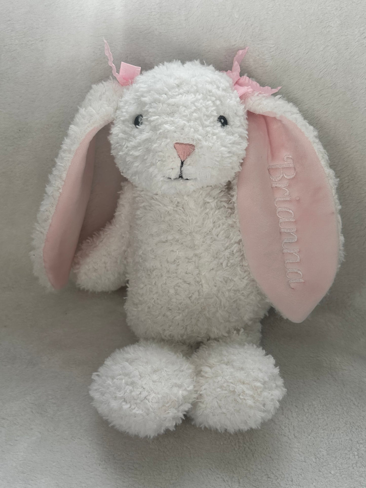 Personalized Easter Bunny Plush with Embroidered Name