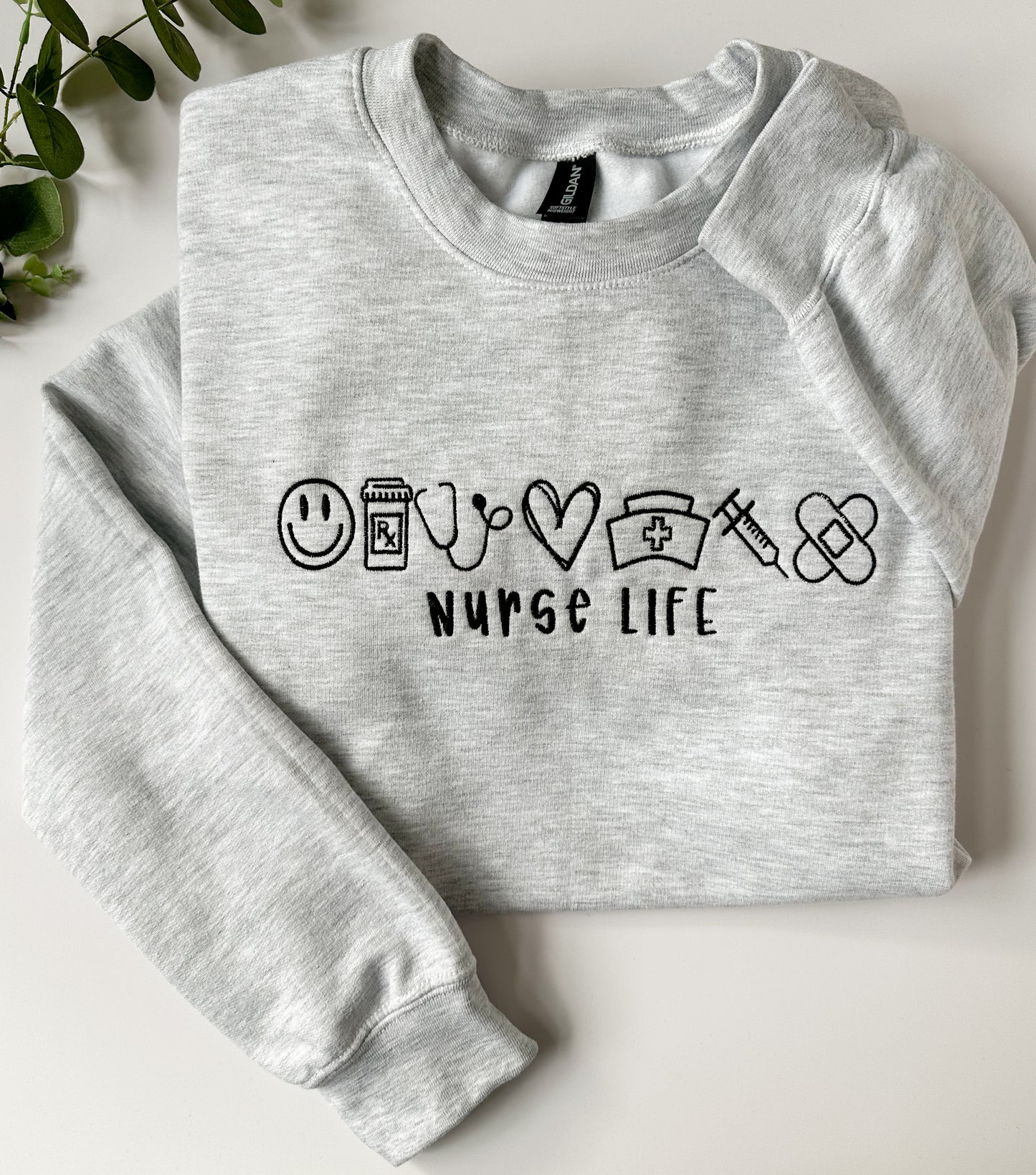 Nurse Life Embroidered Sweatshirt