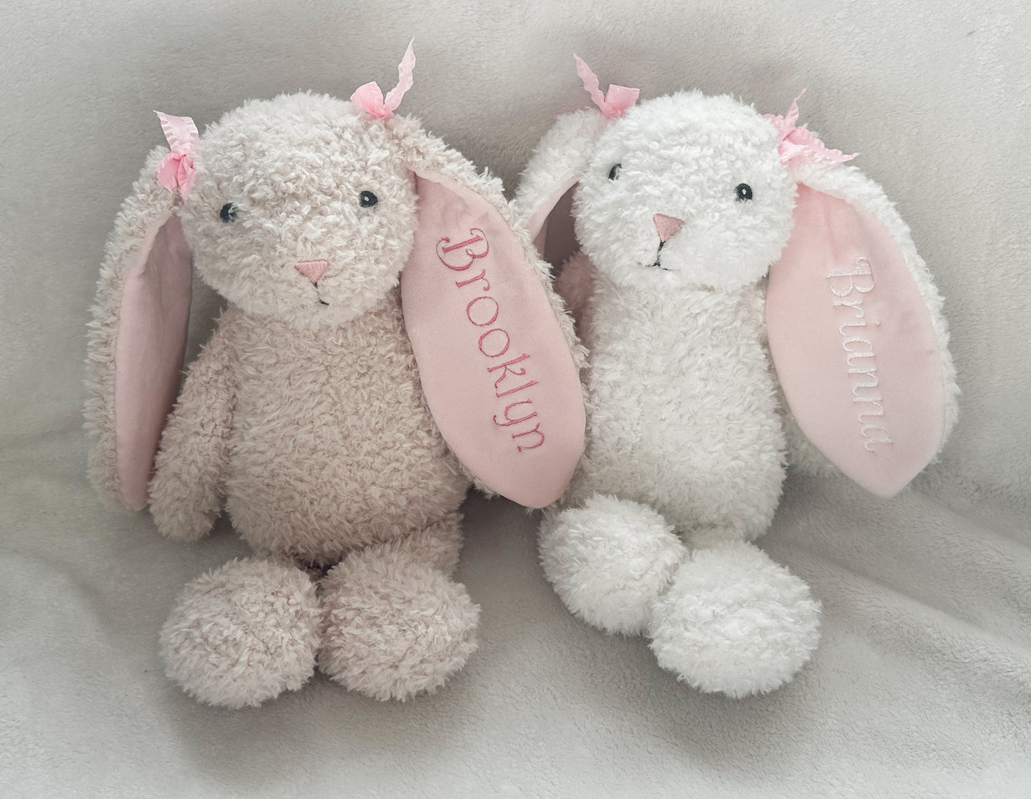 Personalized Easter Bunny Plush with Embroidered Name