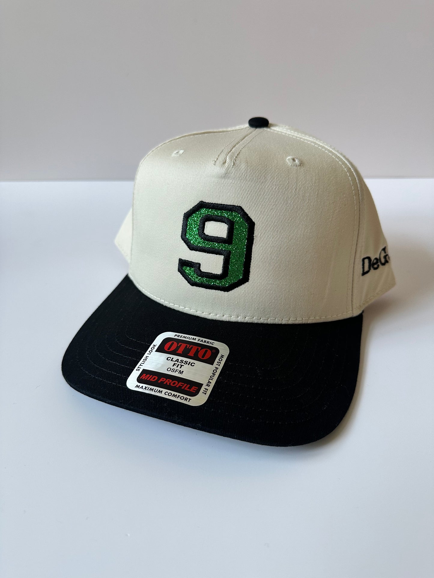 Personalized Glitter Number Embroidered Hat