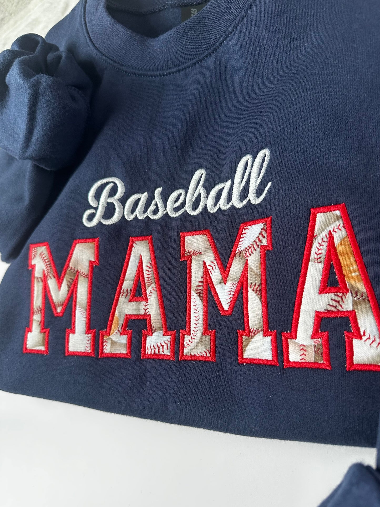 Baseball Mama Embroidered Sweatshirt