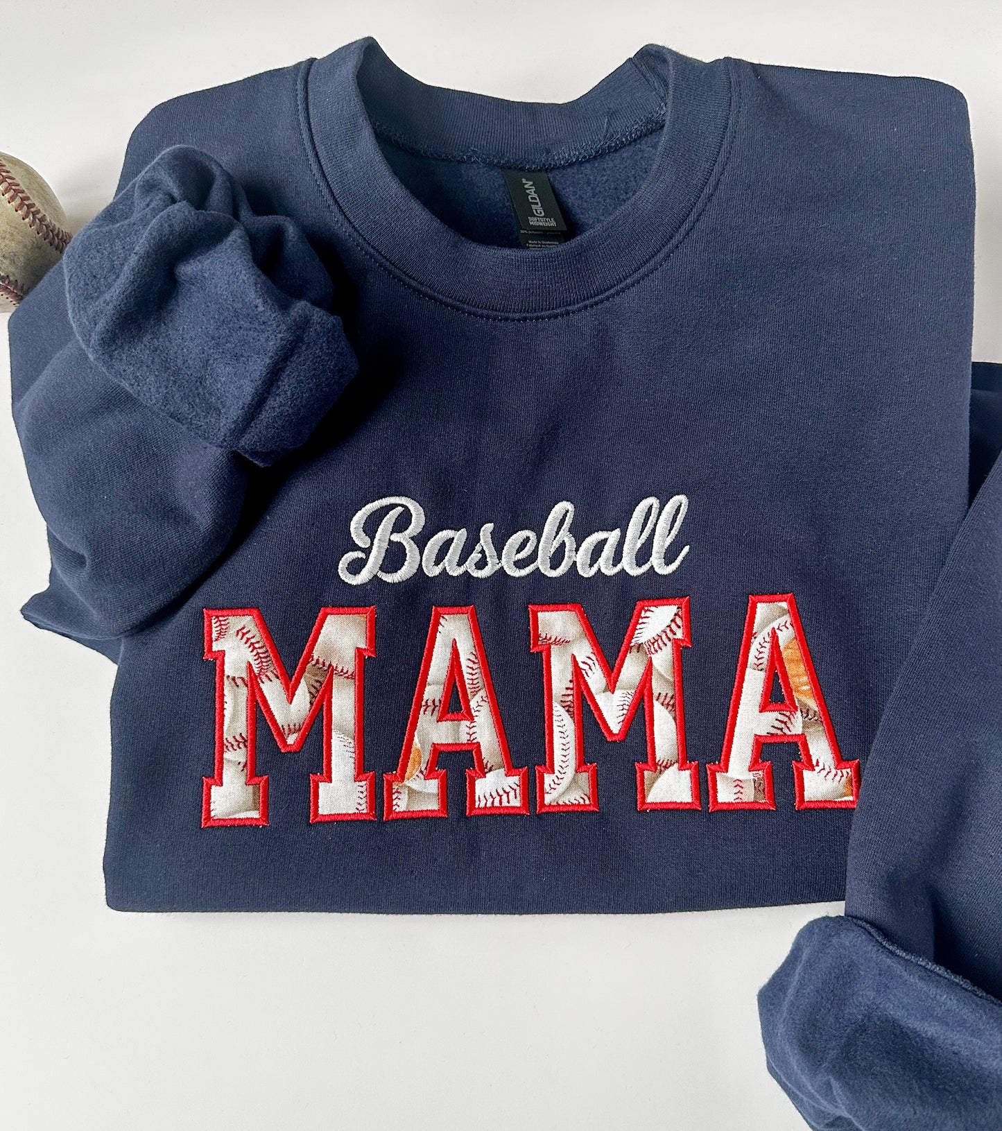 Baseball Mama Embroidered Sweatshirt