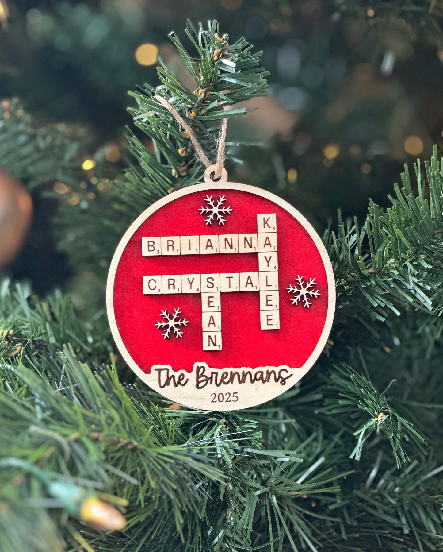 Family Scrabble Tile Ornament