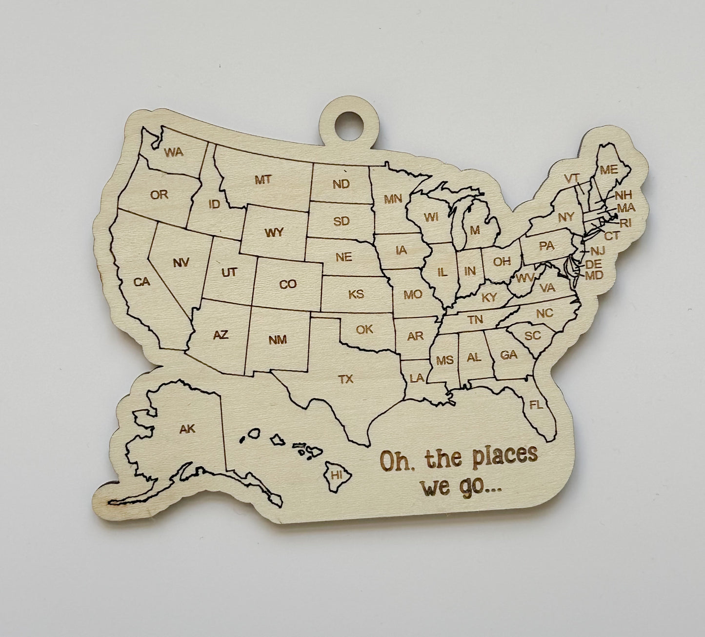 Travel Map Ornament / Magnet