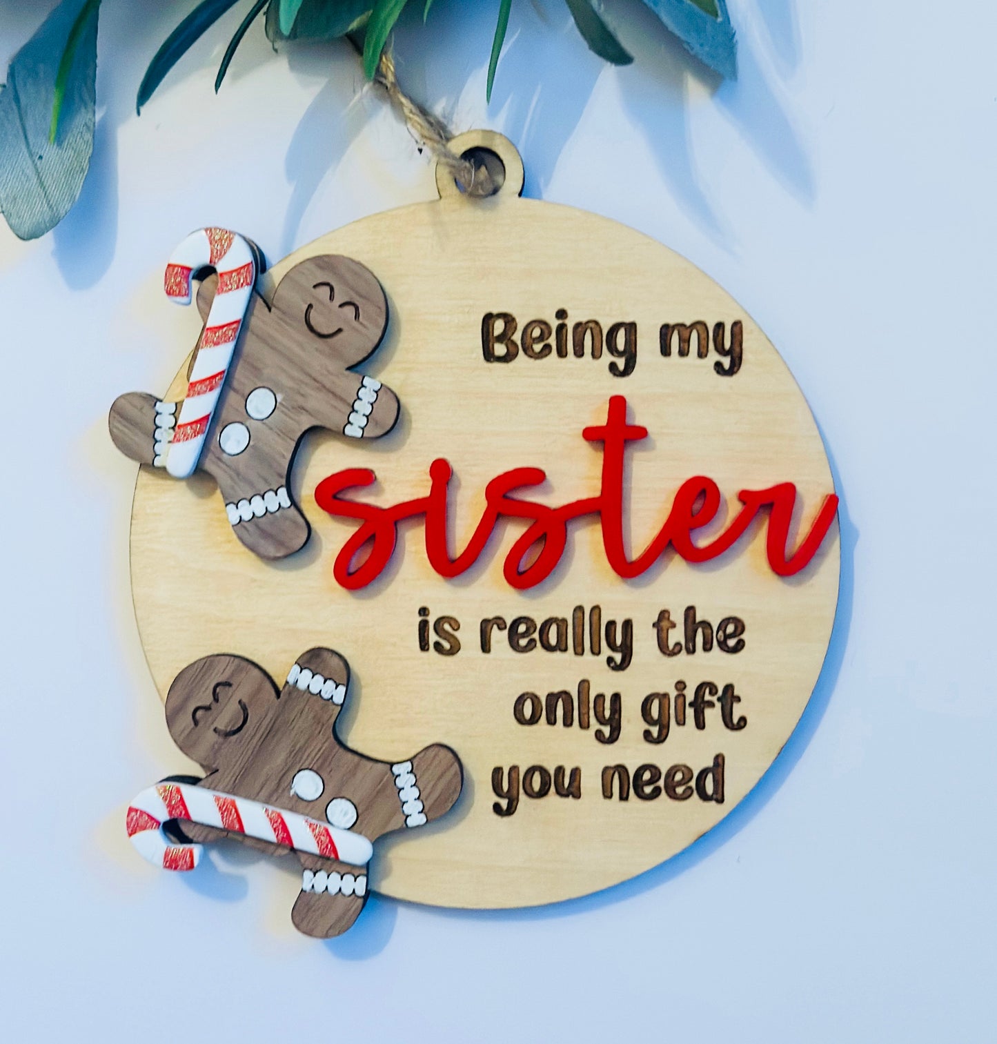 Gingerbread Sister Ornament