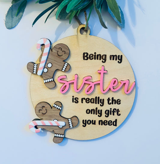 Gingerbread Sister Ornament