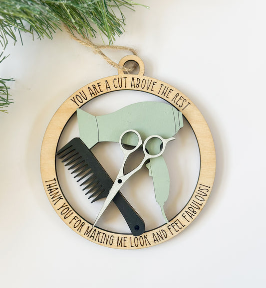 Hair Stylist “Cut Above the Rest” Ornament