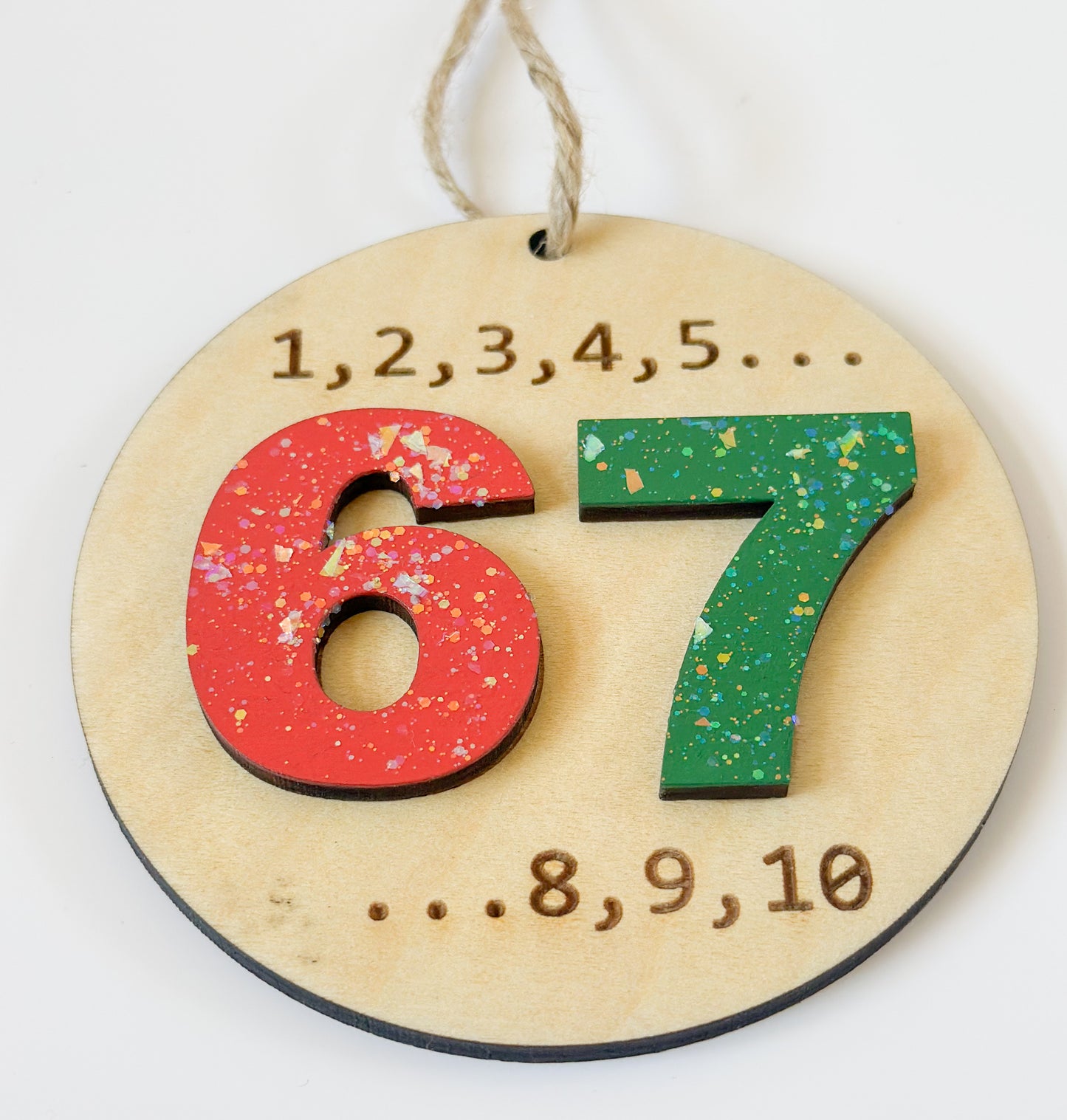 Teacher “6 7” Counting Ornament