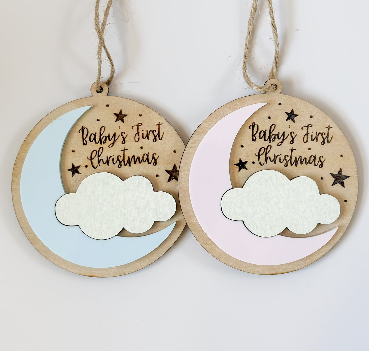 Baby’s First Christmas Moon & Cloud Ornament