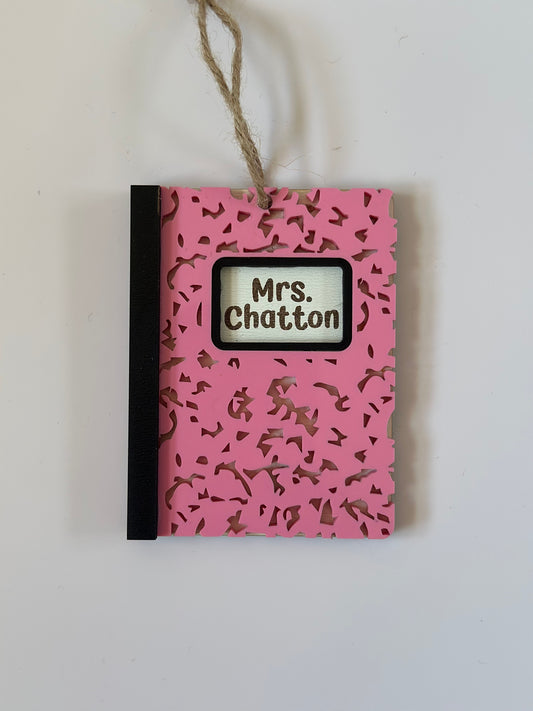 Composition Notebook Ornament