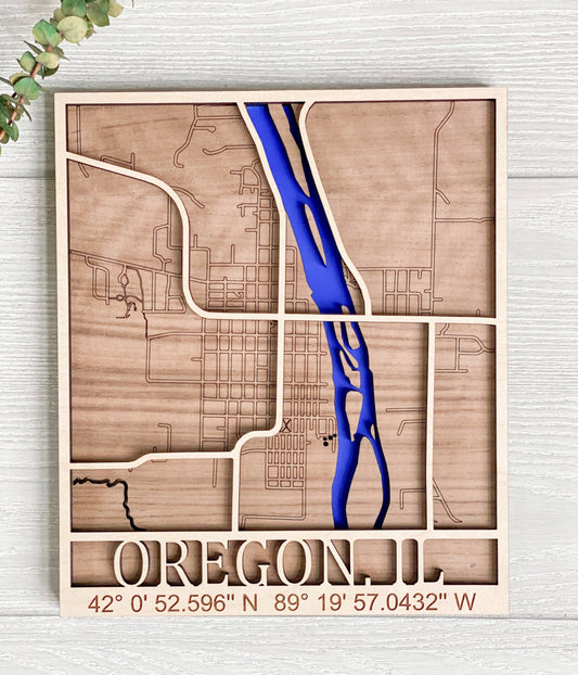 Custom Laser Cut Map