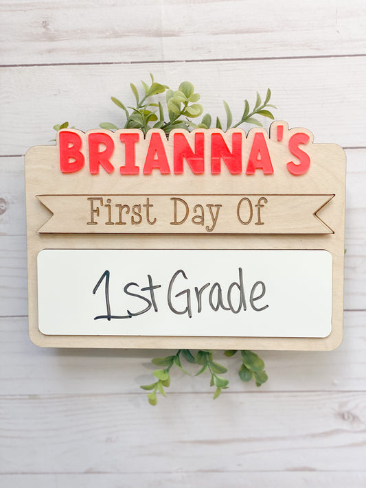 Back to school board