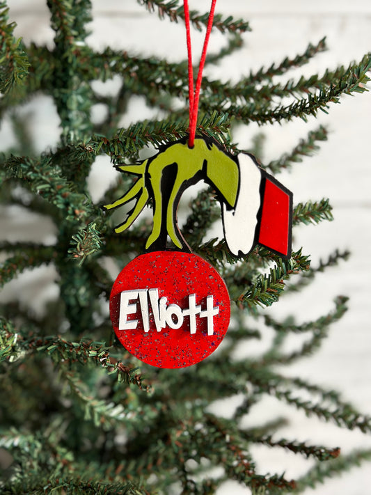 Grinch Hand Ornament